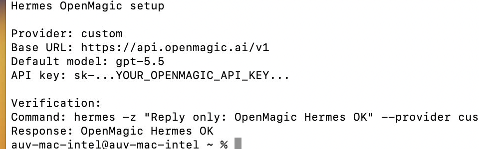 Hermes OpenMagic verification